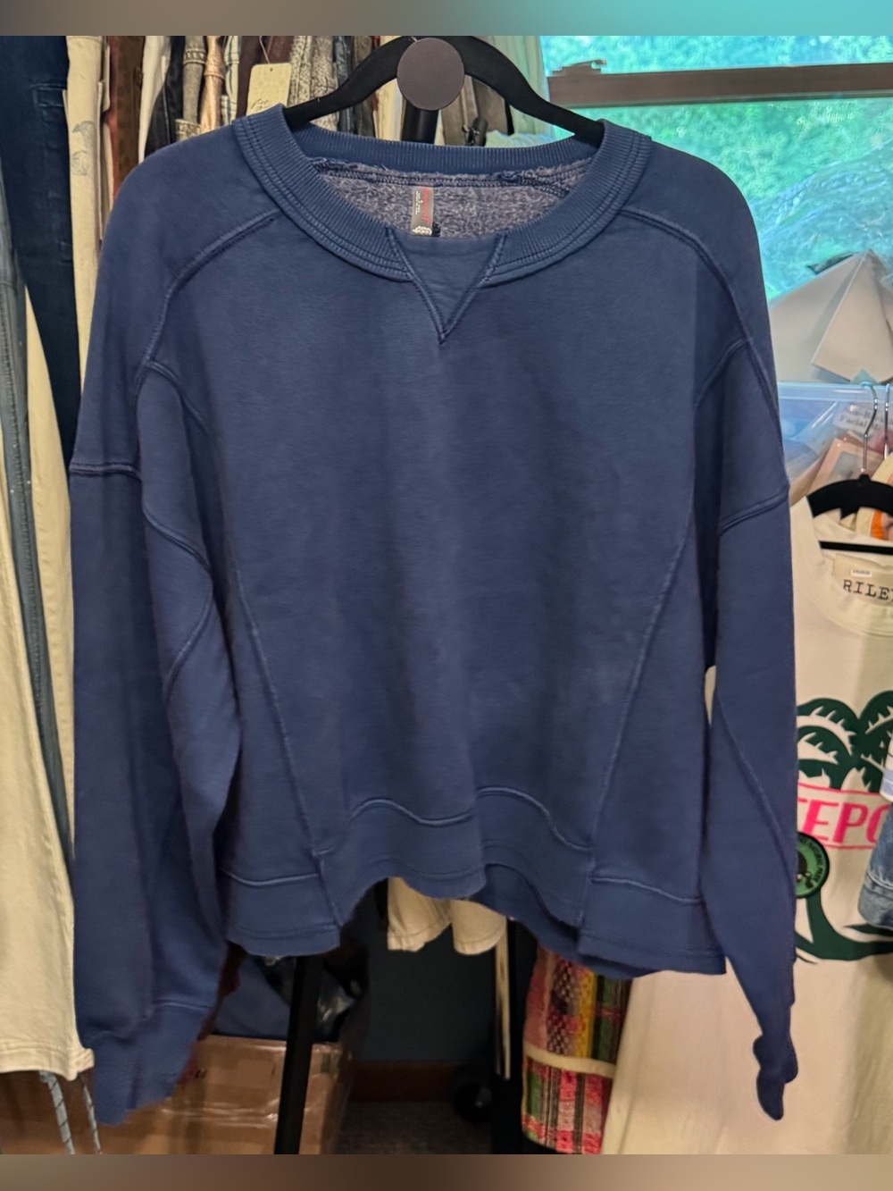 NWT Free People FP Movement Intercept Pullover - Black Grape Mulberry Navy - XL - Picture 6 of 8
